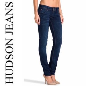 Hudson "Collin" mid-rise stretch skinny jeans- 27